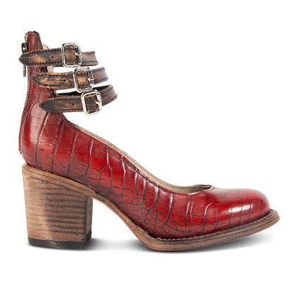 "Snake Chic Triple-Heel Pumps